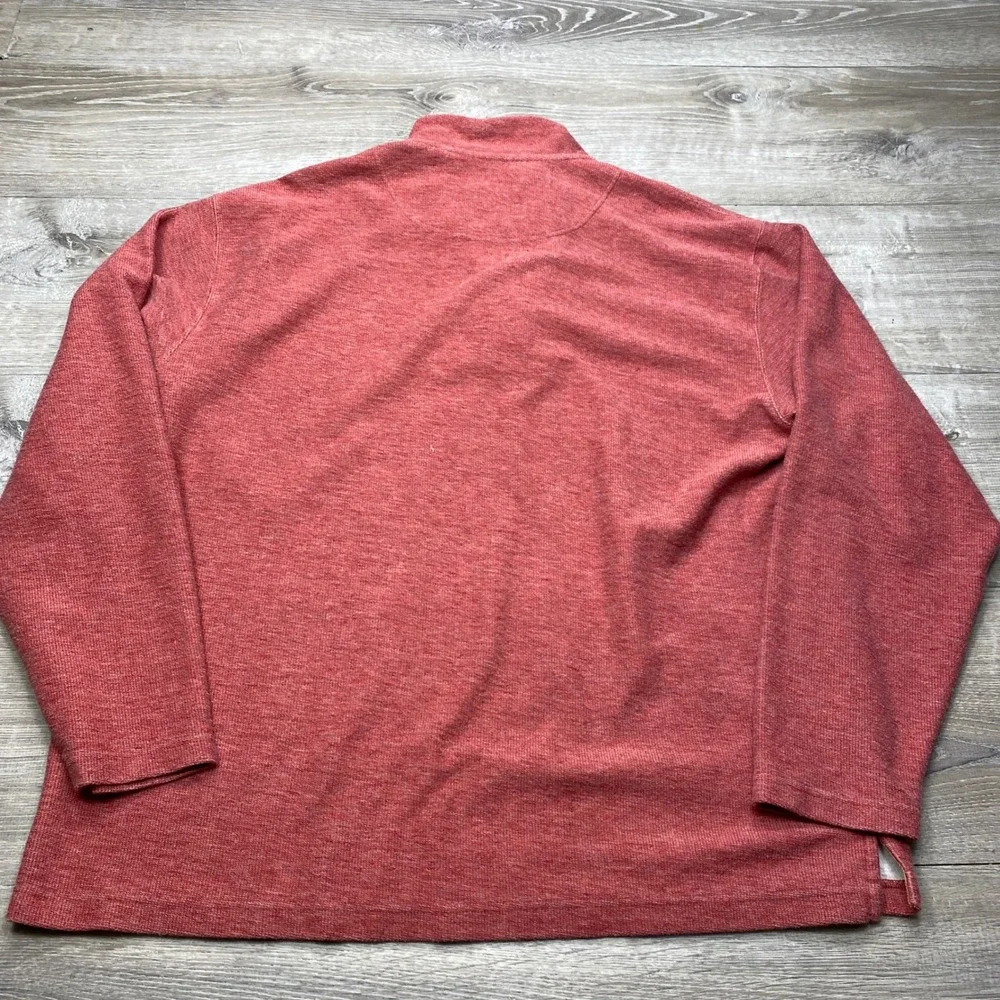 Orvis Pullover Mens XL Red Leather‎ Elbow Patch 1/4 Zip Sweater 8H82 Outdoor